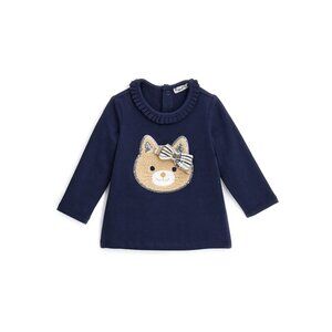 SEQUIN CAT BOW SNAP - TODDLER GIRL LONG SLEEVE SHIRTS
